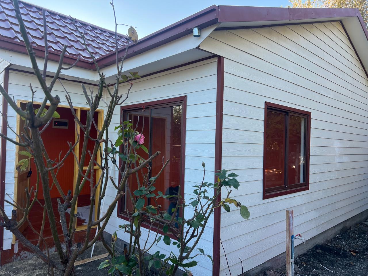 Vista de la casa familiar