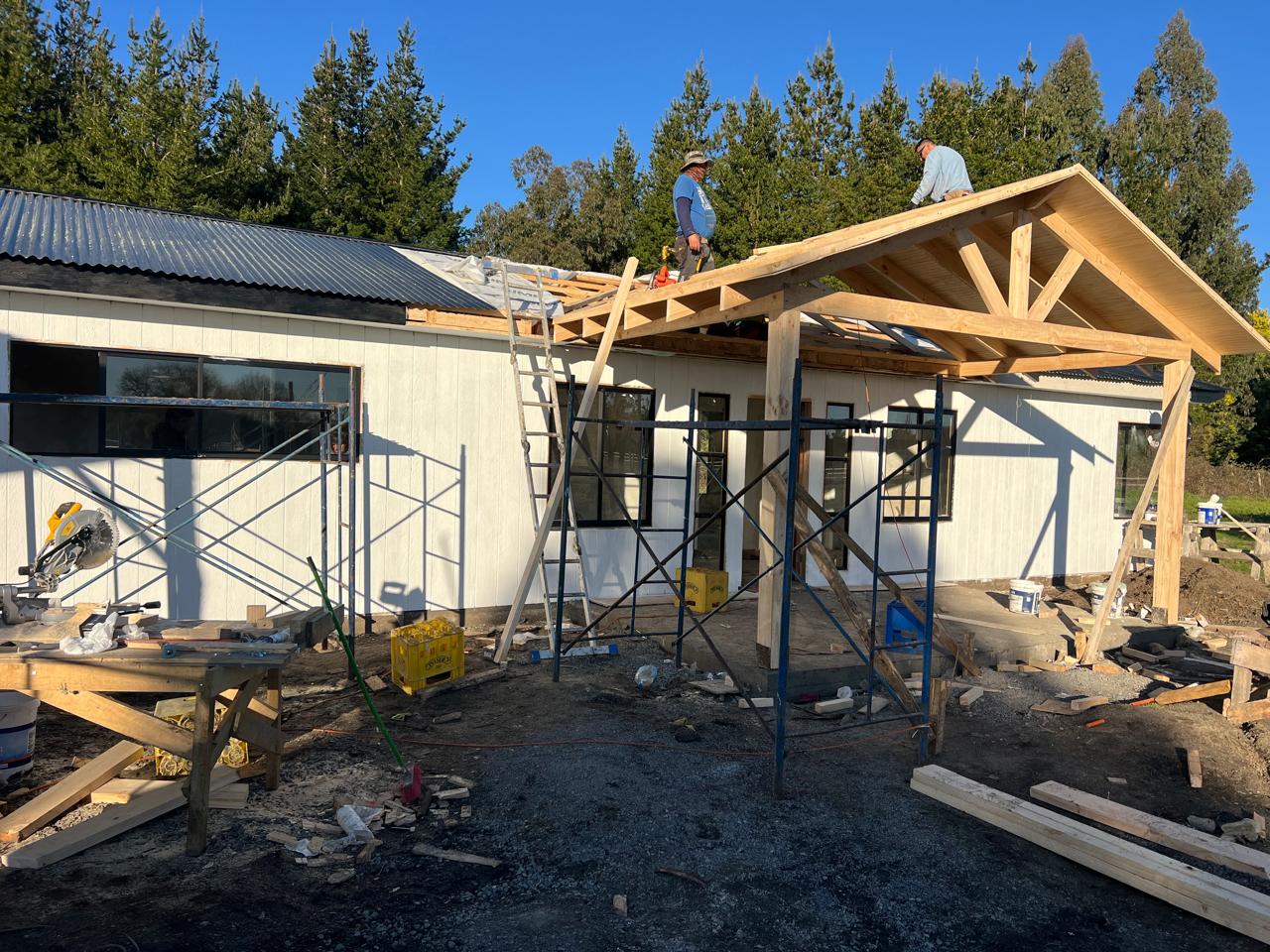 Vista de la casa familiar