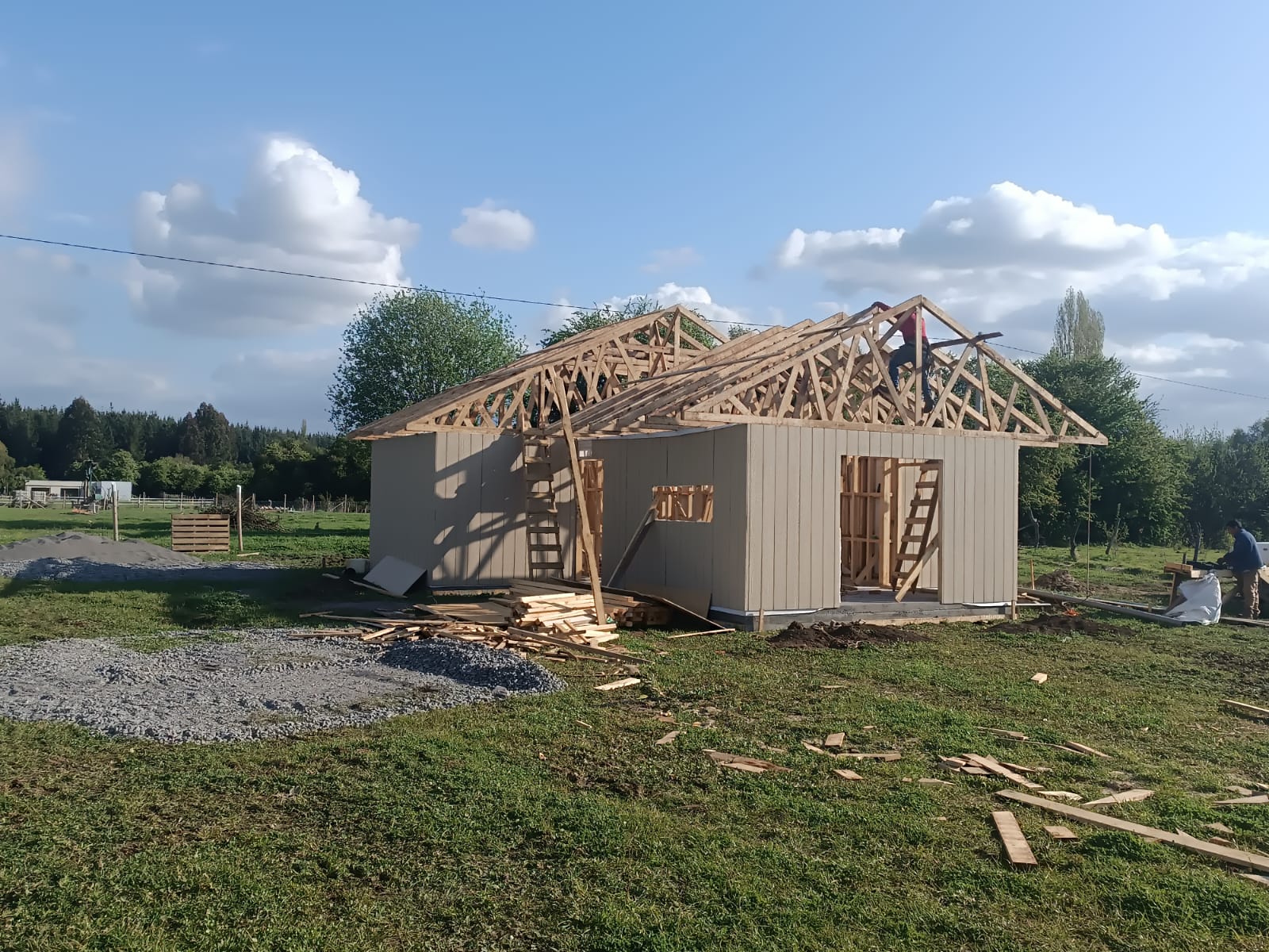 Vista de la casa familiar