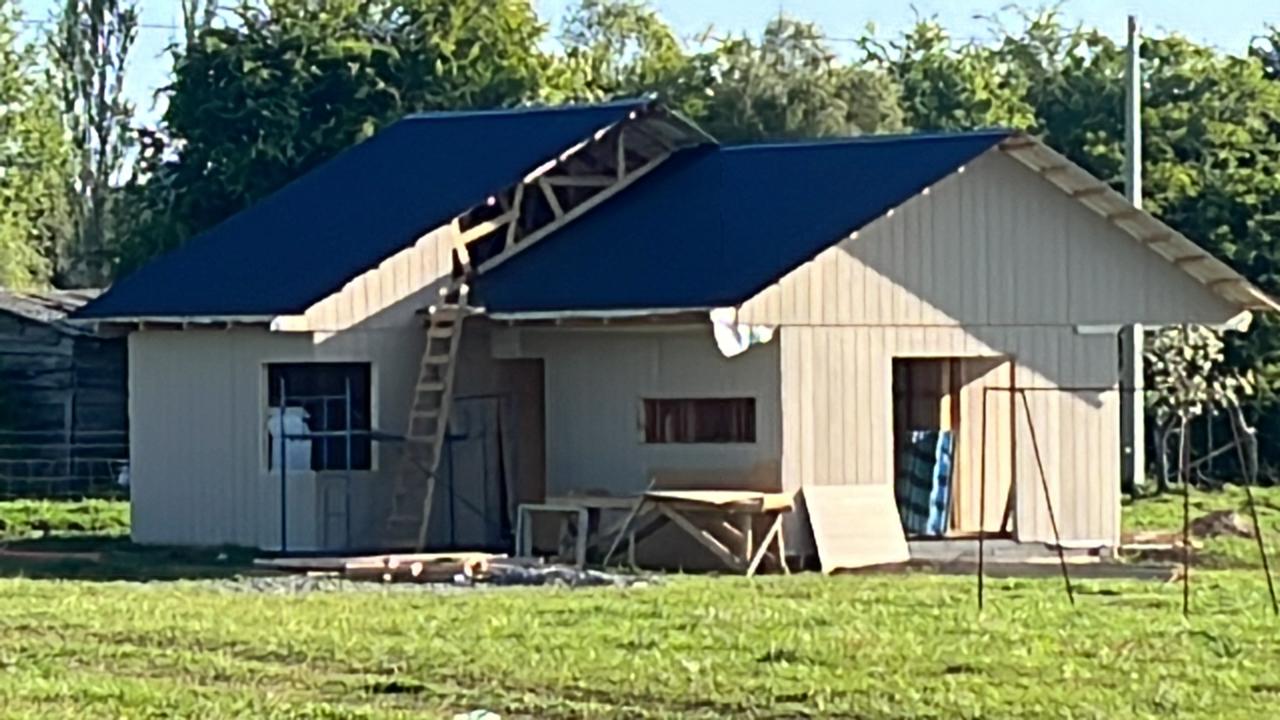 Vista de la casa familiar